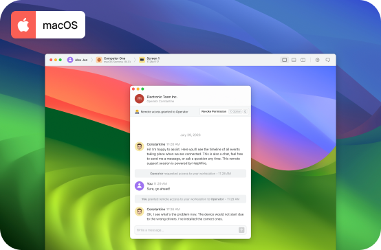 Support remote Mac computers with HelpWire