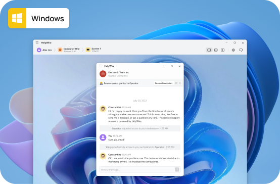 Support remote Windows computers with HelpWire