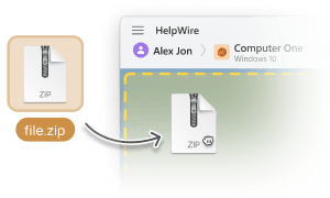 File transfer to boost remote support